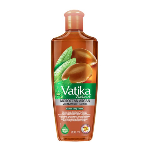 VATIKA NATURALS MOROCCAN ARGAN MULTIVITAMIN HAIR OIL 6x6x200ML