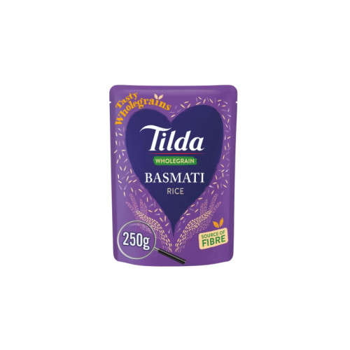 TILDA BASMATI WHOLE GRAIN BROWN WILD STEAMED RICE 1x6x250G