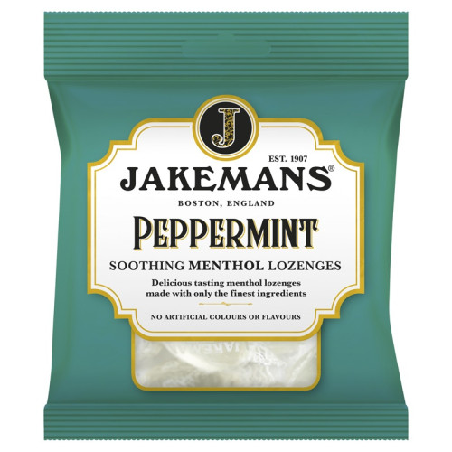 JAKEMAN PEPPERMINT MENTHOL BAGS 1x12x73G