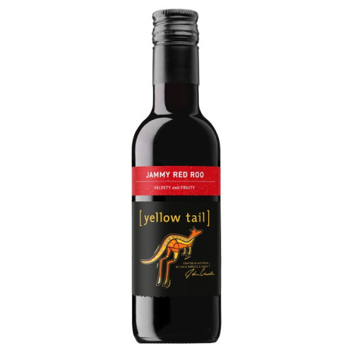 YELLOW TAIL JAMMY RED ROO RESERVE RED WINE BOTTLE 1x12x18.7CL