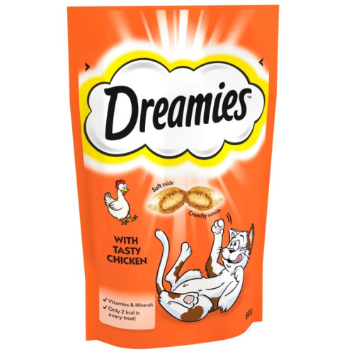 DREAMIES WITH TASTY CHICKEN CAT TREAT 1x8x60G