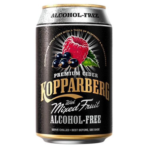 KOPPARBERG MIXED FRUIT ZERO CIDER BOTTLE 1x8x500ML