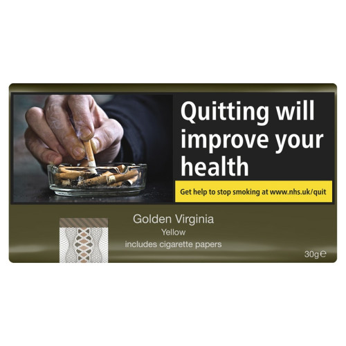 GOLDEN VIRGINIA YELLOW HAND ROLLING TOBACCO 1x5x30G
