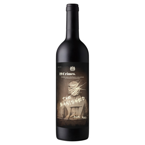 19 CRIMES BANISHED DARK RED WINE BOTTLE 6x75CL