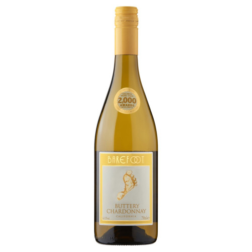 BAREFOOT BUTTERFLY CHARDONNAY WHITE WINE BOTTLE 1x75CL