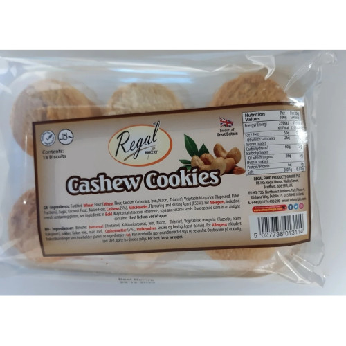 REGAL EGG FREE CASHEW COOKIES 1x18s