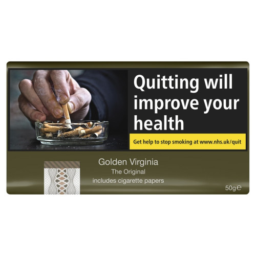 GOLDEN VIRGINIA PAPER HAND ROLLING TOBACCO 1x5x50G