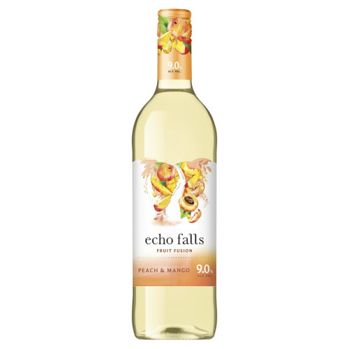 ECHO FALLS FRUIT FUSION PEACH MANGO FRUIT WINE 9.5% BOTTLE 6x75CL