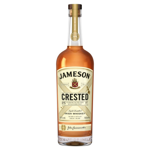 JAMESON CRESTED TRIPPLE DISTILLED IRISH WHISKEY BOTTLE 1x70CL