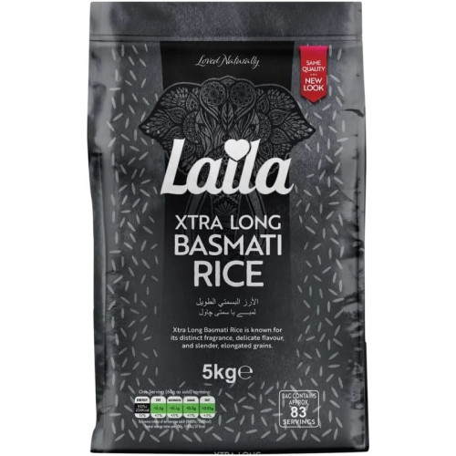 LAILA BASMATI EXTRA LONG RICE 1x5KG