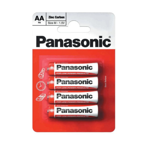 PANASONIC AA ZINC CARBON BATTERY 1x4s