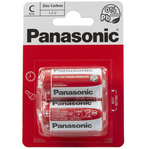 PANASONIC C ZINC CARBON BATTERY 1x2s