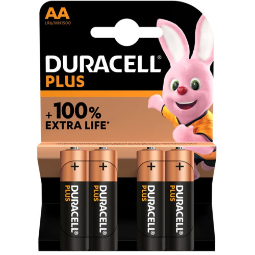 DURACELL PLUS AA BATTERY 100% 1x4s