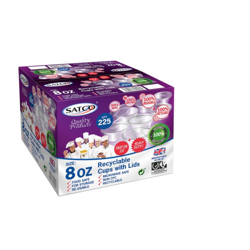 SATCO ROUND POTS & LID 1x8OZ