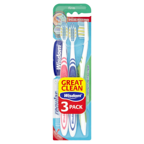 WISDOM REGULAR FIRM TOOTHBRUSH 1x6x3PK