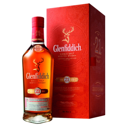 GLENFIDDICH GRAN RESERVA 21 YEAR WHISKY BOTTLE 1x70CL