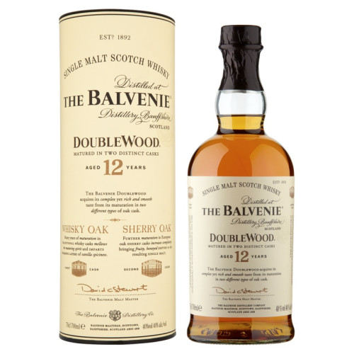 BALVENIE DOUBLEWOOD SINGLE 12 YEAR SCOTCH WHISKY BOTTLE 6x70CL