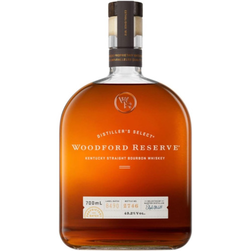 WOODFORD RESERVE STRAIGHT BOURBON WHISKEY BOTTLE 1x70CL