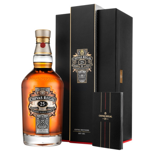 CHIVAS REGAL BLENDED 25 YEAR SCOTCH WHISKY BOTTLE 1x70CL