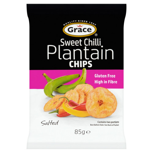 GRACE SWEET CHILLI PLANTAIN CHIPS 1x9x85G