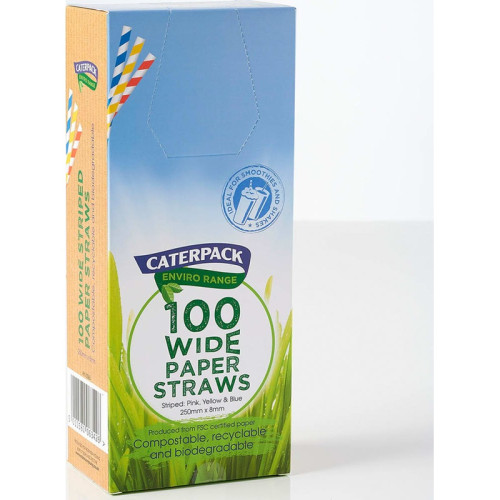 CATERPACK WIDE PAPER STRAW 1x100s