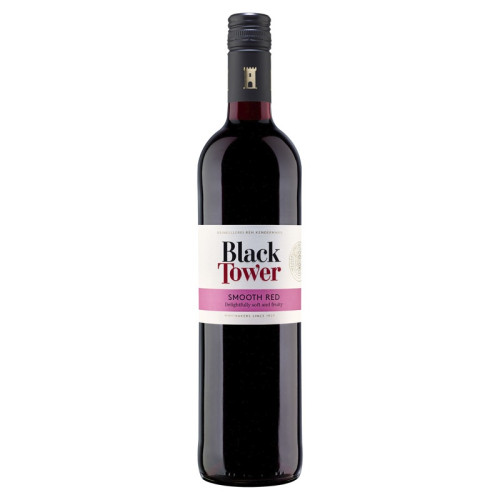 BLACK TOWER SMOOTH RED RED WINE BOTTLE 1x75CL