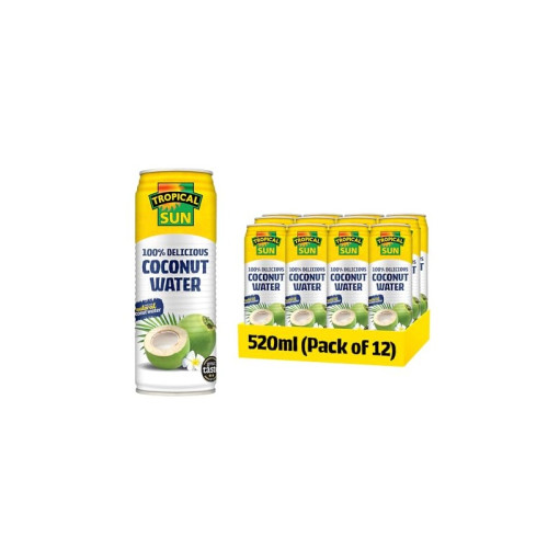 TROPICAL SUN COCONUT WATER NATURAL BOTTLE 12x520ML