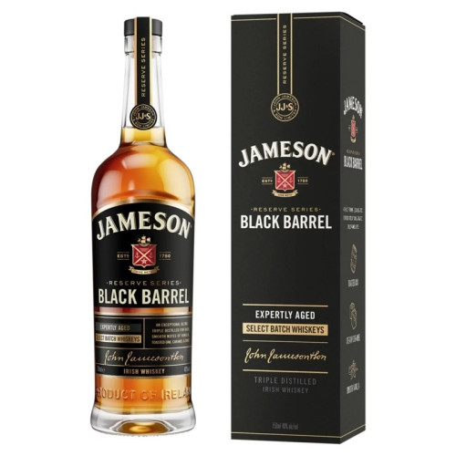 JAMESON BLACK BARREL IRISH WHISKEY BOTTLE 6x70CL