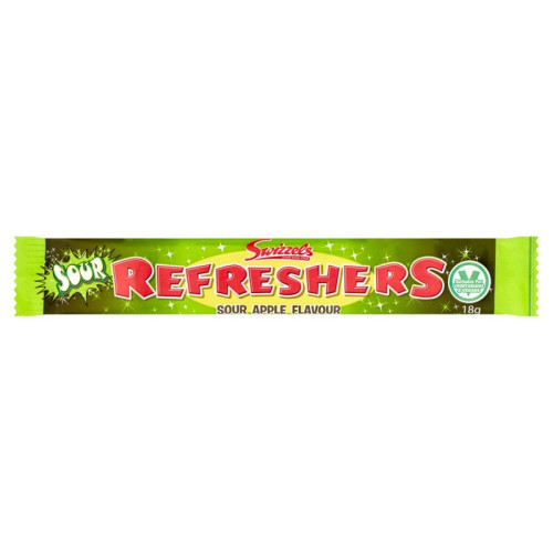 SWIZZELS REFRESHERS SOUR APPLE CHEW BAR 1x60x18G