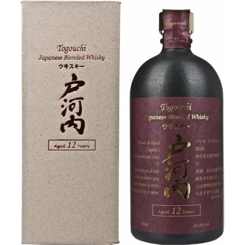 TOGOUCHI JAPANESE BLENDED 12 YEAR WHISKEY BOTTLE 6x70CL