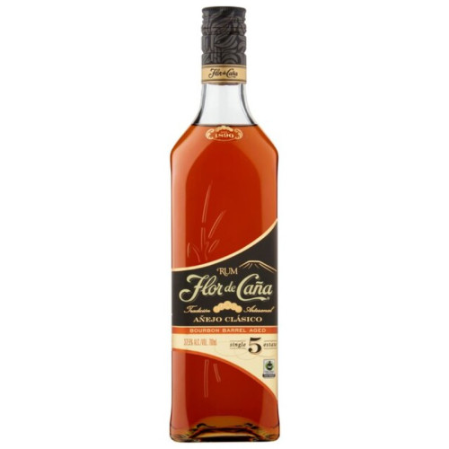 FLOR DE CANA 5 YEAR CLASICO RUM BOTTLE 6x70CL