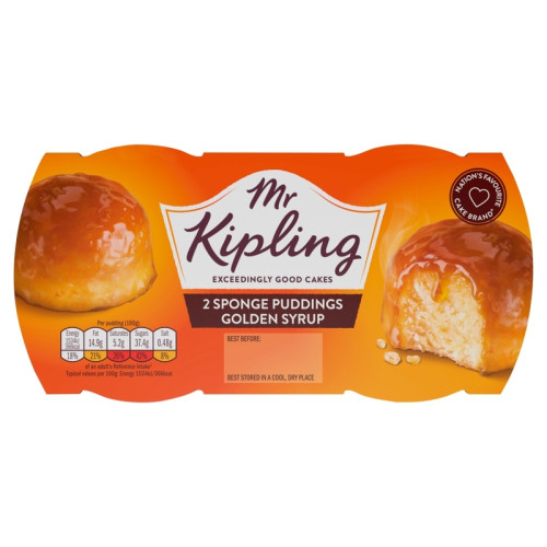 MR KIPLING GOLD SYRUP SPONGE 4 X 2 PACK