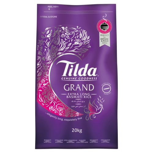 TILDA BASMATI GRAND EXTRA LONG RICE 1x20KG