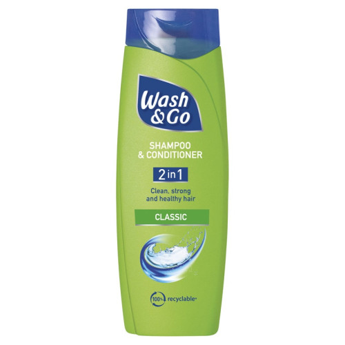 WASH & GO 2 IN 1 SPORT SHAMPOO & CONDITIONER 1x9x200ML