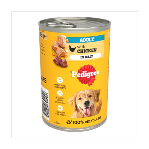 PEDIGREE CHICKEN CHUNKS IN JELLY DOG FOOD 1x12x385G