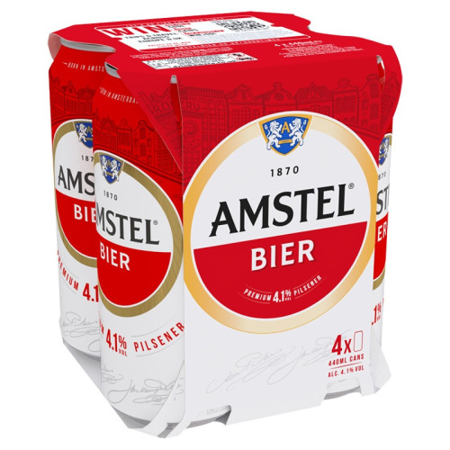 AMSTEL LAGER 4 PACK CAN 1x6x440ML