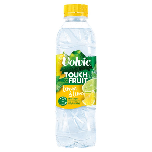 VOLVIC FLAVOURED WATER LEMON LIME BOTTLE 1x12x500ML