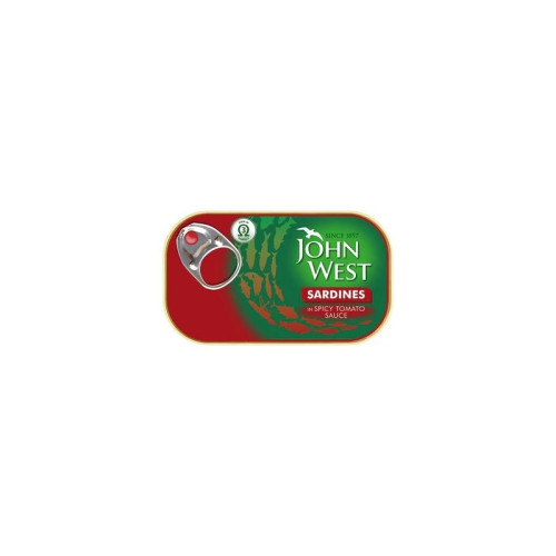 JOHN WEST SARDINES SPICY TOMATO SAUCE 1x12x120G