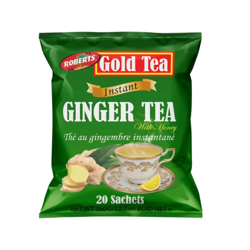ROBERTS GOLD INSTANT GINGER TEA WITH HONEY 1x6x20s