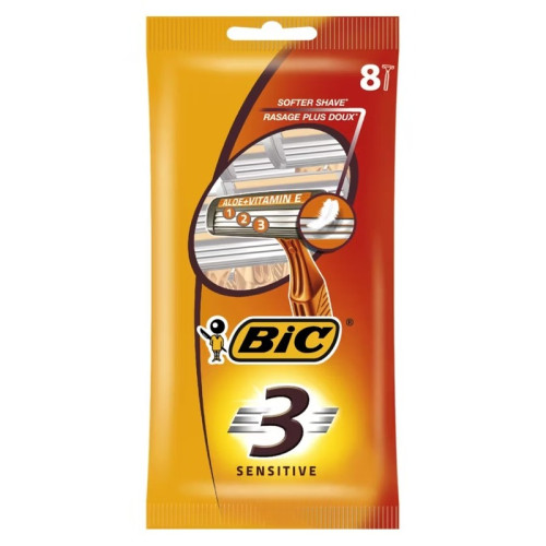 BIC 3 SENSITIVE 4 DISPOSABLE RAZORS 1x10x4s