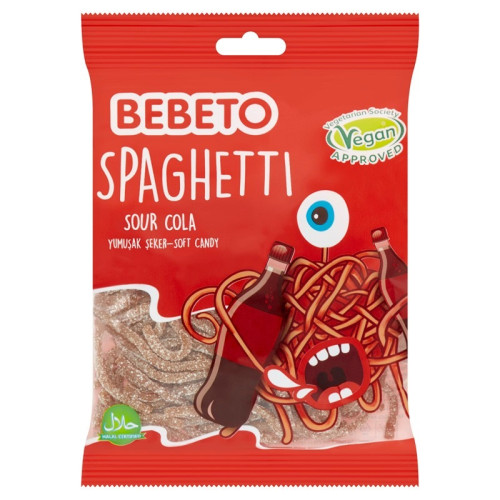 BEBETO SPAGHETTI SOUR COLA SOFT CANDIES 1x20x70G PMP &Acirc;&pound;0.5