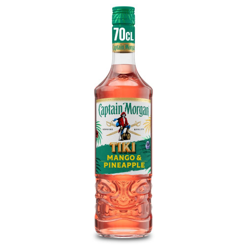 CAPTAIN MORGAN TIKI MANGO PINEAPPLE DARK RUM BOTTLE 6x70CL