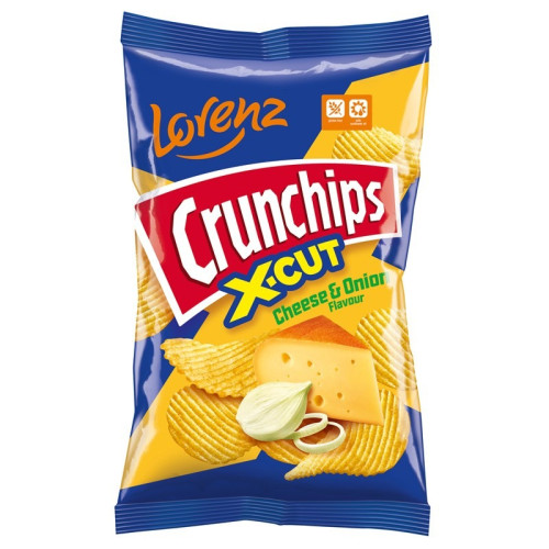 LORENZ CHEESE & ONION CRISPS 1x12x85G