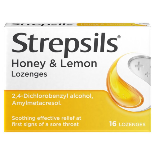 STREPSILS HONE & LEMON LOZENGES 1x12x16s