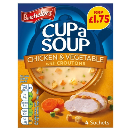 BATCHELORS CUP A SOUP CHICKEN & VEG 1x9x110G PMP &Acirc;&pound;1.75