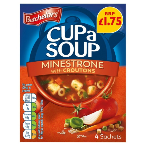 BATCHELORS CUP A SOUP MINESTRONE 1x9x94G PMP &Acirc;&pound;1.75