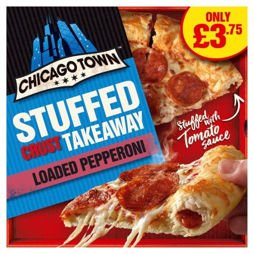 CHICAGO TOWN STUFFED CRUST TAKEAWAY PEPPERONI PIZZA 1x490G PMP &Acirc;&pound;3.75