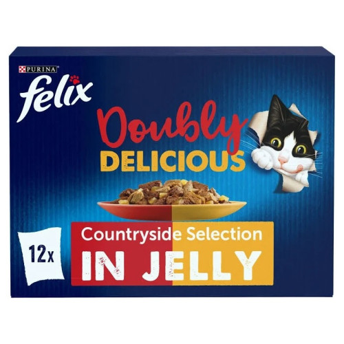 FELIX AGAIL DOUBLE DELICIOUS CAT FOOD 12pk 1x4x85G PMP &Acirc;&pound;4.75
