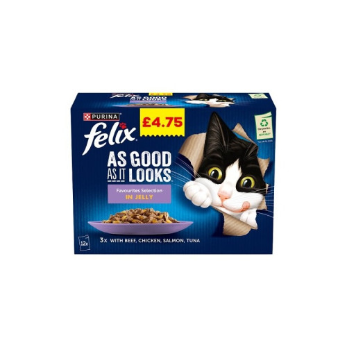 FELIX AGAIL FAVOURITE CAT FOOD 12pk 1x4x85G PMP &Acirc;&pound;4.75