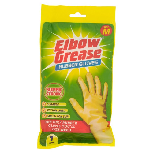 ELBOW RUBBER GLOVES 1x18xMED